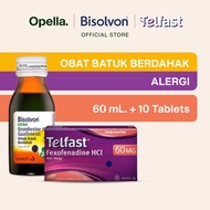 Bisolvon Solution 50mL + Telfast 60mg 1 Blister Isi 10 Tablet - Obat Batuk Berdahak dan Alergi