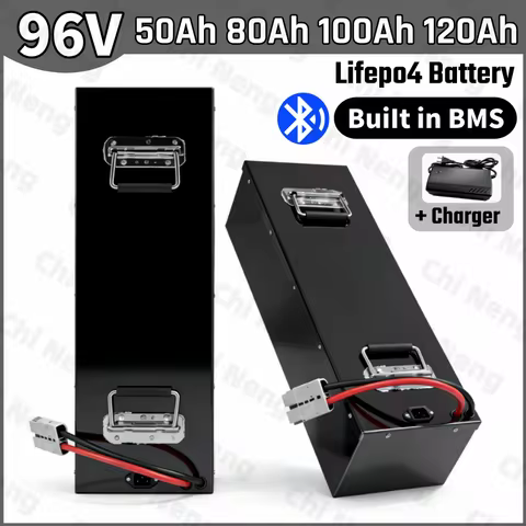 Chi Neng-96v 50Ah Lifepo4 battery pack BMS 32S 102V for AGV inverter vehicle scooter Motorcycle 8000