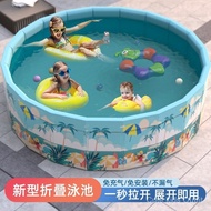 Foldable Kids Pool, No Inflation Required Instant Setup Hard Plastic Pool for Garden