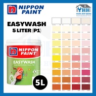 5L NIPPON PAINT EasyWash Matt Finished Interior Paint / Cat Rumah / Cat Getah / Indoor Paint Easy Wash (P1)