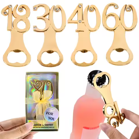 Numbers Bottle Opener With Diamond Wedding Anniversary Party Gift Giveaways Birthday Keepsakes 18/30