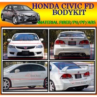 HONDA CIVIC FD FD2 FD2R 06-11 1.8 2.0 TYPE R BODYKIT SKIRT LIP SPOILER BUMPER MATERIAL PU FIBER