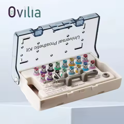 16Pcs Dental Implant Screw Driver Colorful Torque Wrench Ratchet 10-70NCM Universal Restoration Tool