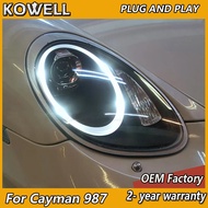 Car Styling for Porsche Cayman 987 Head Light 2005-2008 987 Headlight DRL Turn Signal Low High Beam 