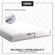 Mylatex Rio Mattress 100% Natural Latex King &amp; Queen 6" Super Single &amp; Single 5" Zipper Washable Cover