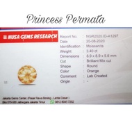 Moisanite Orange Diamond Gemstone Guarantee Up Ds Plus Memo Ngr Lab