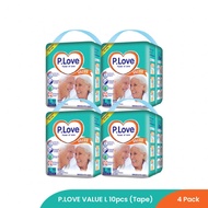 P.Love Value Adult Diaper Tape M10/L10/XL8 - 4 packs