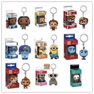 New Funko POP Moana Keychain Maui Inside Out Sasness The Incredibles Elastigirl Abu carl sally jack genie Action Figure Modwl Dollkeyring