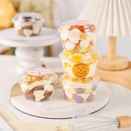 10 round PET plastic boxes 10x6x7.5cm, XY581