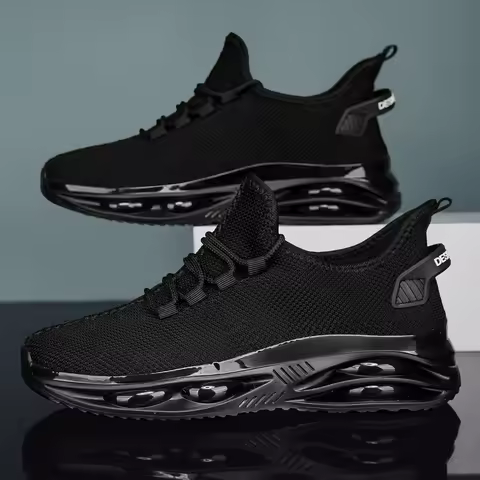 Men Sports Running Jogging Shoes Casual Sneakers Breathable Light Black Brown White Tennis Outdoor W