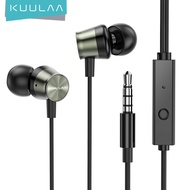 KUULAA In-ear 3.5mm Earphone Wire Control Call to Songs Wired Headset for Android Iphone Earplugs Ea