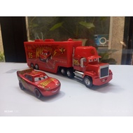 Cars Lighting McQueen Rust-eze Mack truck Transporter cannon toy car