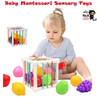 Mainan Kanak-Kanak Cube Baby Newborn Activity Cube Kids Toys Montessori Sensory Toys for Baby Shape 