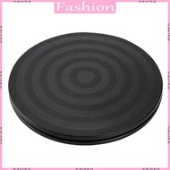 NAV Round Bonsai 360 Rotating Turntable Practical 8 20cm Black Plastic Turntable