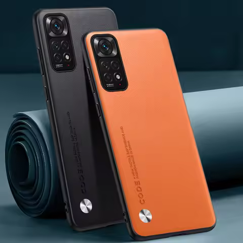 Luxury PU Leather Case For Xiaomi Redmi Note 11 Pro 5G Back Cover Matte Silicone Protection Phone Ca