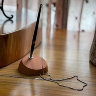 Bestar 櫃台鍊筆座 木質筆插座 銀行櫃檯筆座