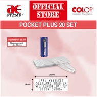COLOP DIY Stamp - Pocket Stamp Plus 20 Set | Portable Rubber Stamp | Self Inking Stamp | Interchanga