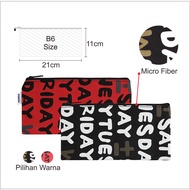 Tomex Document Bag Pencil Case Zipper Pencil Case Sunday Monday Motif B6