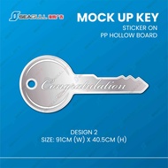 Mock Up Key Replika Kunci Sign Sticker Signage Awards Anugerah Majlis Ceremony Present