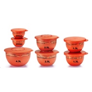 Tupperware Expression Bowl set(7)4.3L/2.5L/1.3L/200mls