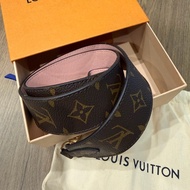 LV 寬背帶 經典 monogram 花紋 粉色 背帶 肩帶