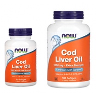 NOW Foods, Cod Liver Oil, 1,000 mg,  90 / 180 Softgels