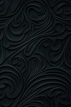 Writers Notebook: Black digital textured #4 Notebook with notes and illustration page.