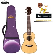 Acouway Ukulele Concert ukelele with Leo feature solid spruce top rosewood side &amp; back Birthdaygift