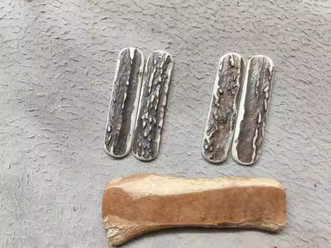 1 Pair Hand Made Antler Scales for 58 mm Victorinox SAK Modify