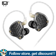 KZ อินเอียร์ PR3หูฟังแบบมีสาย13.2MM Planar Driver HiFi เบสจอภาพเพลงหูฟังพร้อมสาย OFC ชุบเงินความบริส