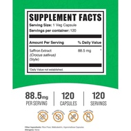 Bulkplements.com Kapsul Ekstrak Saffron - Peoplements, Ekstrak Saffron 88.5 mg - Vegan dan Bebas Glu