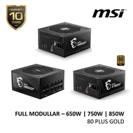 MSI POWER SUPPLY MPG 650W/750W/850W 80 PLUS GOLD POWER SUPPLY (A650GF/A750GF/A850GF)