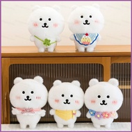 SQ4 Joke Bear Little White Bear Bib Rag Doll DIY clothing plush doll stuffed toy gift for children Q