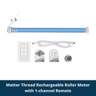 Zemismart Rechargeable Roller Blind Motor / Matter Over hread | มอเตอร์แกนม่านม้วน เปลี่ยนม่านม้วนเป