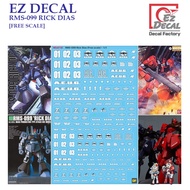 [EZ DECAL] A06 RMS-099rick DIAS [FREE SCALE] PRE-CUTWATER SLIDE DECAL