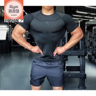 Macho GYMSHARK ONYX4.0 Superhero Short Sleeve Men 3D Honeycomb Quick-Drying High Elastic Training Ti