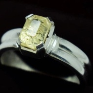 藍寶石戒指 未加熱未處理寶石戒指 天然錫蘭藍寶石男士戒指