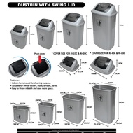 Swing Dustbin / Swing Top Bin With Swing Lid / 15L/20L/40L/60L BIN / Recycle Dustbin / Waste Bin / T