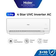 [4 Star] Haier 1.5HP Inverter Air Conditioner / UVC Sterilization / Smart Clean & Dry - HSU-13VQC22
