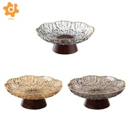 [utruiut0k] Modern Fruit Tray Bowl ABS Plastic Decorative Golden Tray for Cafeteria Buffet Counterto