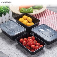 [gongjing4] 10 Pcs Microwavable Food Meal Storage Containers Reusable Lunch Boxes Bento Box
 A