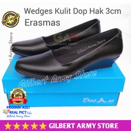 Sepatu Wedges PDH Erasmas PERSIT wanita Kulit dop Gilbert Army store dop erasmas Hak 3cm Terbaru
