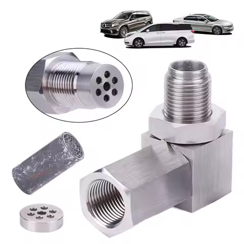 O2 Bung Extension Catalytic Converter 90 Degree P0420 P0430 M18X1.5 Mini Catalyst O2 Adapter O2 Oxyg