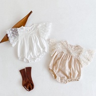 (0-24m) EG-62016 Newborn Baby Girl Summer Cotton Kids Romper Clothing Toddler Girls Short Sleeve Baju Kurung Moden Dress