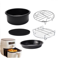 Air Fryer Cross-Border 27cm 9in 5-Piece Set Baking Basket Grill and Pizza Pan Suitable for 3.5-7.2 Q