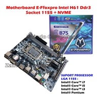 MAGTHERBOARD E-FFOXPRO H61 DDR3 SOCKET 1155 SLOT NVME M2 EZPRO INTEL H61 LGA 1155 DDR3 MOTHERBOARD E