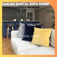 Plain Sofa Cushion Cover Premium Suede Material 30x30 40x40 45x45 50x50 60x60 Yellow Navy Gray Plain