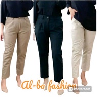 Women's chinos elastic waist women's street pants women's trendy pants women's distro pants women's 