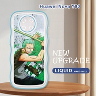 For Huawei Nova Y90 Nova 5T Pro Nova4e Nova 3 Nova 3i Anime OnePiece Mighty Zoro Casing Fashion Soft Wavy Cover Shockproof Cellphone Protection Phone Case