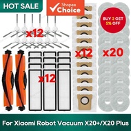 Compatible for Xiaomi X20 Plus / X20+, Xiaomi X10 Plus / X10+ C102 Accessories Bags Hepa Filter Mop 